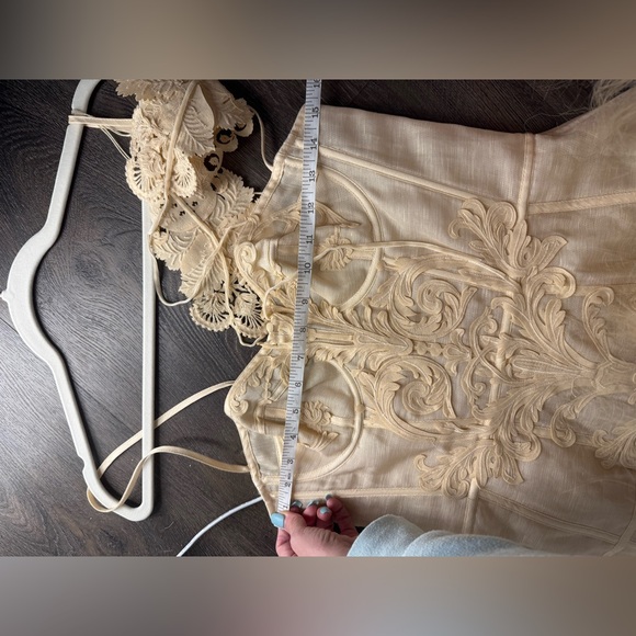 Zimmerman rebellion corset , beige Cream Lace Dress size 2 medium - Picture 8 of 10